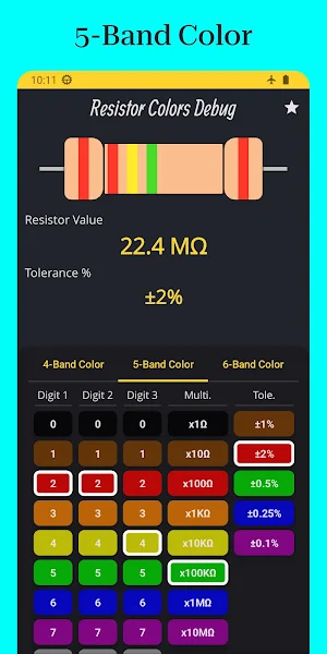ResistorColors Colors To Ohm Screenshot 3