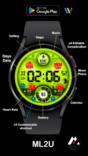 ML2U 166 Watch Face Screenshot 1
