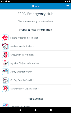 ESRD Emergency HUB Screenshot 3