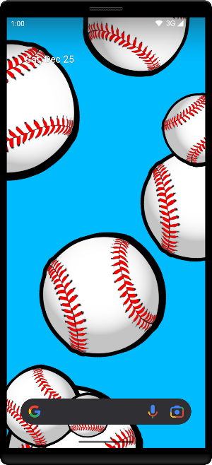 Baseballs Live Wallpaper Screenshot 1