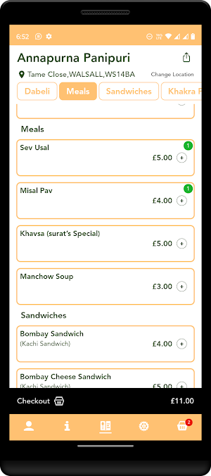 Annapurna Panipuri Wembley Screenshot 3