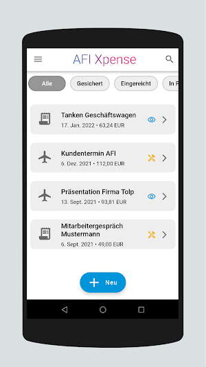AFI Xpense Screenshot 0
