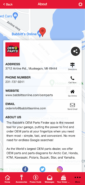 Babbitts OEM Parts Finder Screenshot 2