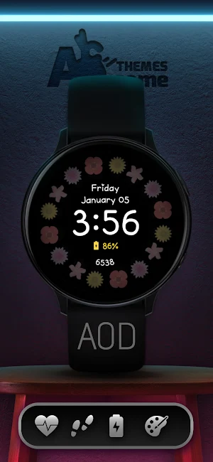 Fancy Girl Wear OS Watch Face Screenshot 1