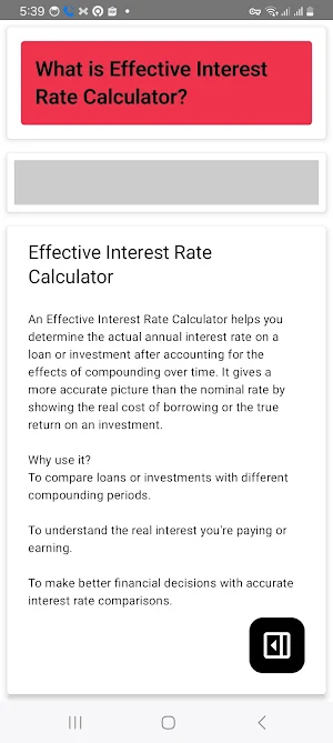 EIR Calculator Screenshot 1