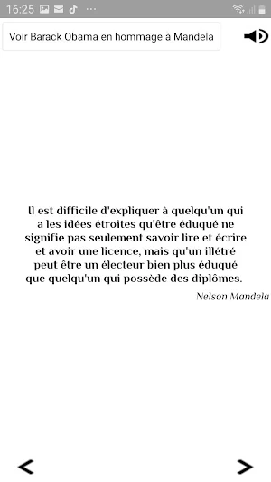 Nelson Mandela , message de paix et de motivation Screenshot 2