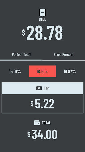 Perfect Total - Tip Calculator Screenshot 1
