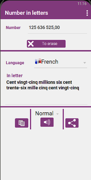 Number in letters Screenshot 2