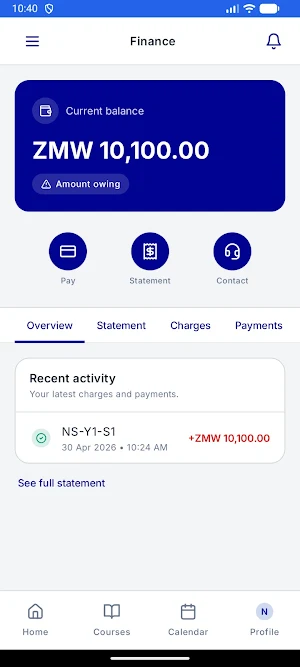 EduRole - Student Portal Screenshot 1