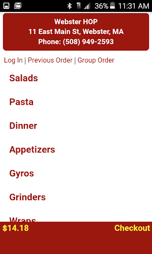 Webster House of Pizza Screenshot 1