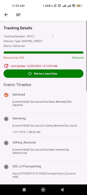 Shopee Tracking - SPX Tracker Screenshot 3