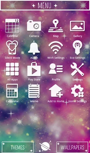 Galaxy Theme Pink Universe Screenshot 2