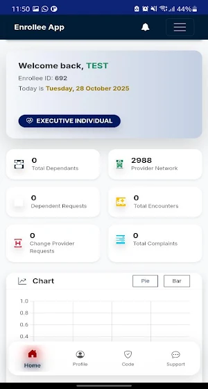 UHI Enrollee App Screenshot 2