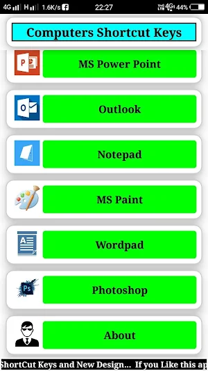 Computer Shortcuts Keys Screenshot 0