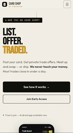 Twomiah Cardshop Screenshot 1