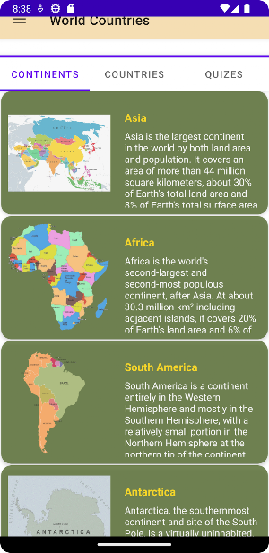 World Countries Quiz App Screenshot 0