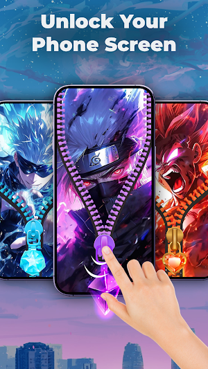 Zipper Lock Screen - Zip Lock Screenshot 1