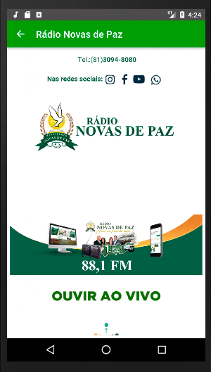 Rádio Novas de Paz Screenshot 2