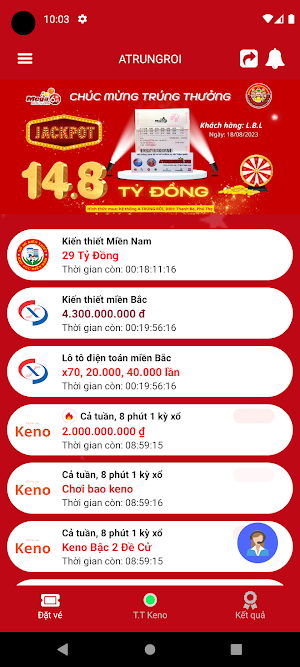 ATRUNGROI - Xổ số Online Screenshot 0