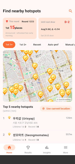 DH Lotto Hotspot: Map & Stats Screenshot 0