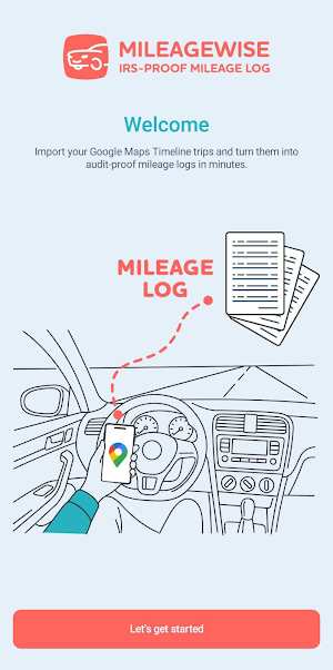 Mileage Log from Google Maps Screenshot 0