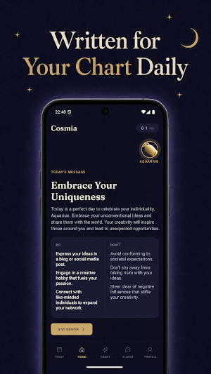 Cosmia: Astrology & Horoscope Screenshot 1