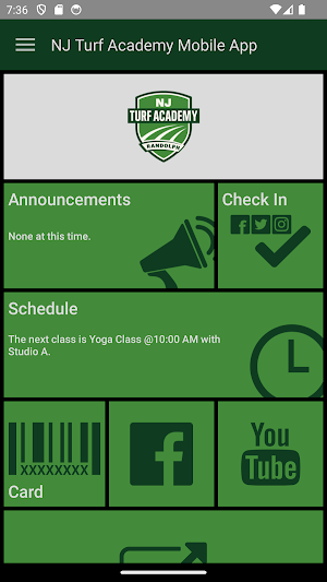 NJ Turf Academy Mobile App Screenshot 1