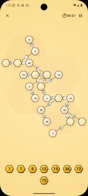 Honeycomb: Hexagon Math Puzzle Screenshot 1