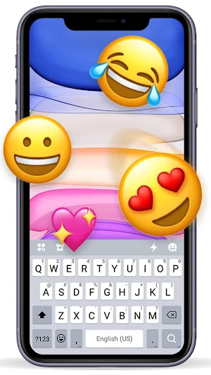 Purple Phone 11 Keyboard Theme Screenshot 2