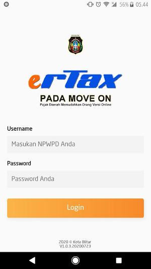 Padamoveon Kota Blitar (Aplikasi Pajak Daerah) Screenshot 0