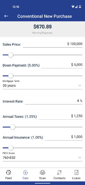 MyCoVantage Mortgage Screenshot 2