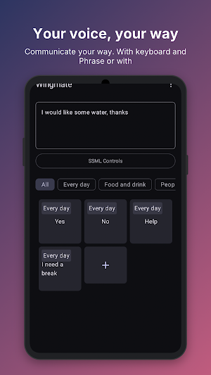 Wingmate - AAC Communication Screenshot 0