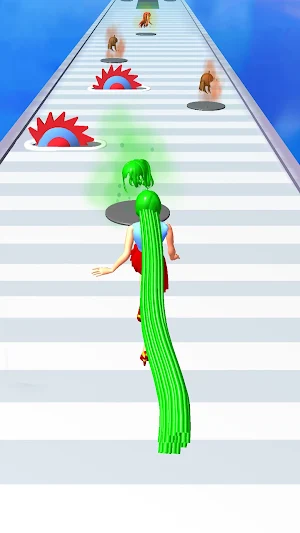 Long Hair Runner Challenge 3D Screenshot 2