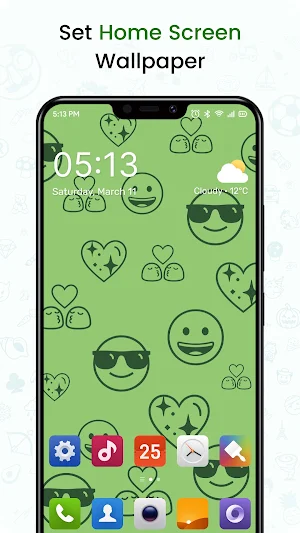 Smiley Emoji Wall on Mobile Screenshot 1