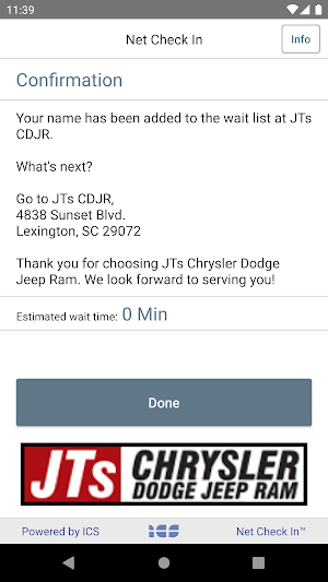 Net Check In - JTs CDJR Screenshot 2