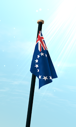 Cook Islands Flag 3D Wallpaper Screenshot 2