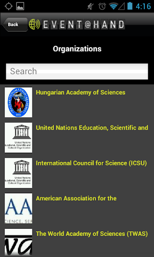 World Science Forum EVENT@HAND Screenshot 3