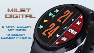 Milet Digital Watch Face Screenshot 2