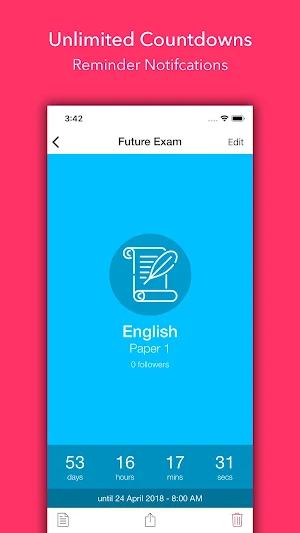 Exam Countdown Lite Screenshot 1
