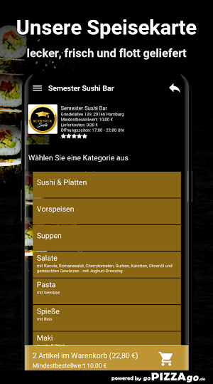 Semester Sushi Bar Hamburg Screenshot 3
