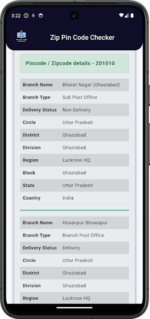 Zip/Pin Code Checker Screenshot 3