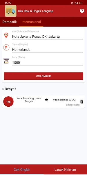 Cek Ongkir Cek Resi Lengkap Domestik Internasional Screenshot 2