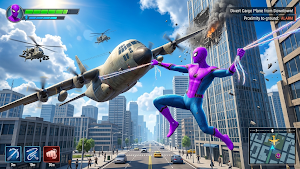 Flying Rope Hero: Crime City Screenshot 3