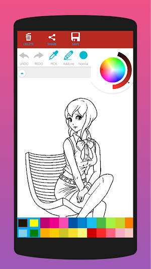 Anime Coloring Book for Adults Screenshot 0