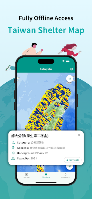 GoBag Mini - Offline Shelters Screenshot 1