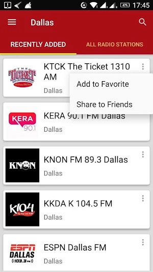 Dallas Radio Stations Screenshot 0
