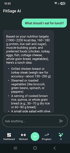 FitSage Screenshot 2