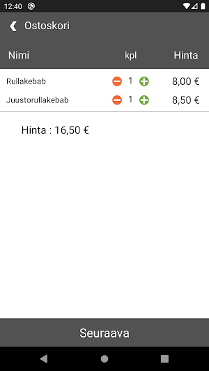 Naantalin Kebab Pizzeria Screenshot 3