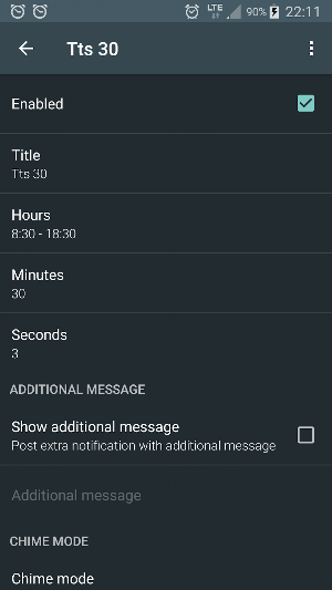 Hourly chime Screenshot 1