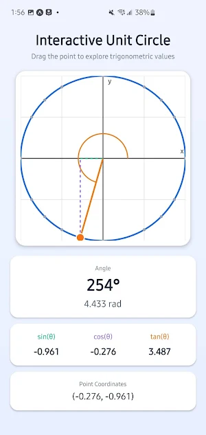 The Unit Circle App Screenshot 1